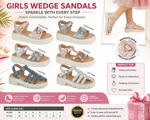 Sandali bambina con zeppa - bambina,